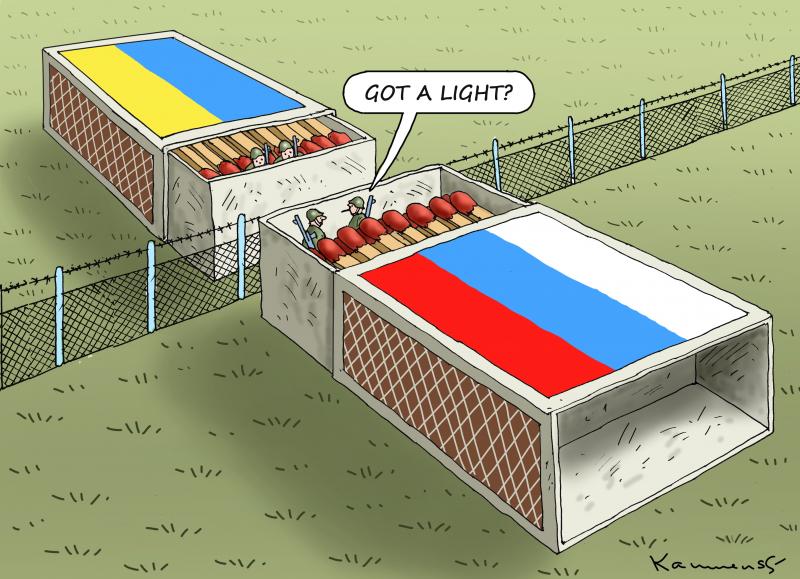 Powder keg Ukraine Cartoon Movement